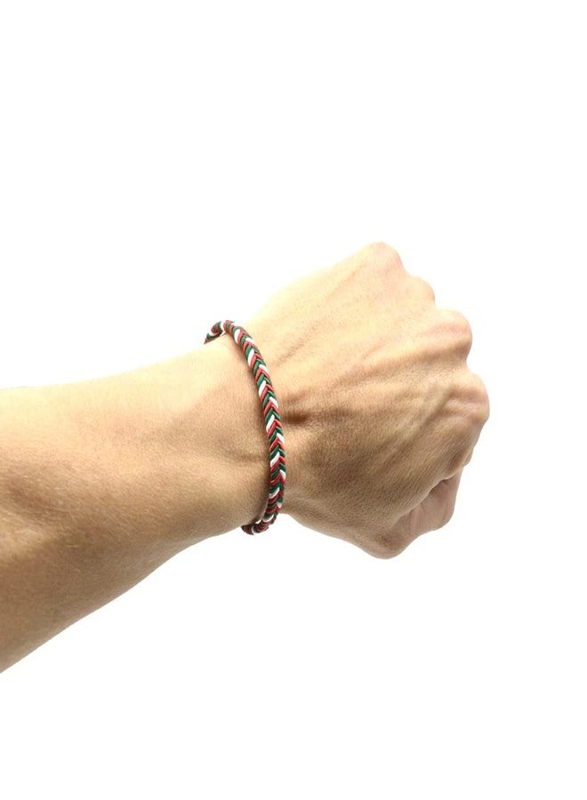 BDM Basque Country Bracelet, Basque Country Flag, Vasconia, Vitoria, San Sebastian, Embroidered HD of Interwoven Woven Fabric, Triskelion, Adjustable for Men and Women - Image 3