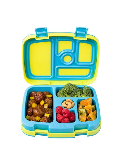Bentgo Kids Brights Leak Proof, 5 Compartment Bento Style Kids Lunch Box Ideal Portion Sizes For Ages 3 To 7, Bpa Free And Food - Safe Materials - Citrus Yellow