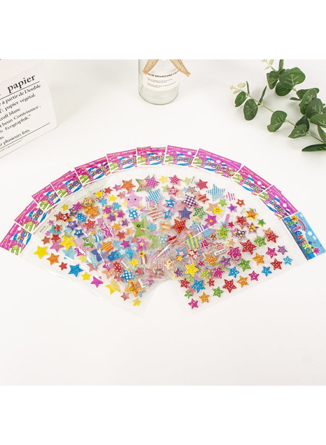 اكس اس ملصقات كرتونية مجسمة فقاعية، ملصقات مكافأة لرياض الأطفال، ملصقات لاصقة على شكل فراشات حب كرتونية، ملصقات مجسمة ثلاثية الأبعاد للأطفال - Image 1