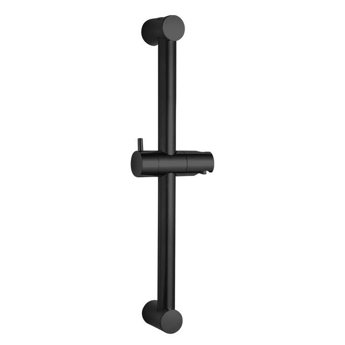SHOWER RISER RAIL 44CM WALL MOUNTED SHOWER RAIL ADJUSTABLE DISTANCE 30 TO 43CM WITH HANDHELD SHOWER HEAD HOLDER REPLACEMENT FOR SHOWER MATTE BLACK