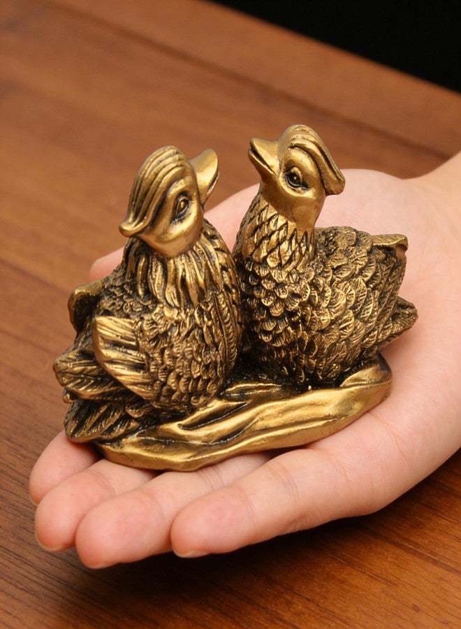 Fengshuibringluck Feng Shui Chinese Mandarin Yuan Yang Love Birds Resin Statue Figurine Home Decor Gift for Romance and Love - Image 2