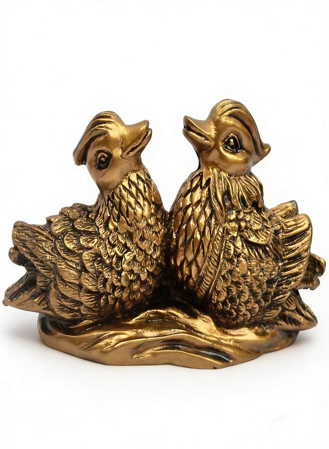 Fengshuibringluck Feng Shui Chinese Mandarin Yuan Yang Love Birds Resin Statue Figurine Home Decor Gift for Romance and Love - Image 1