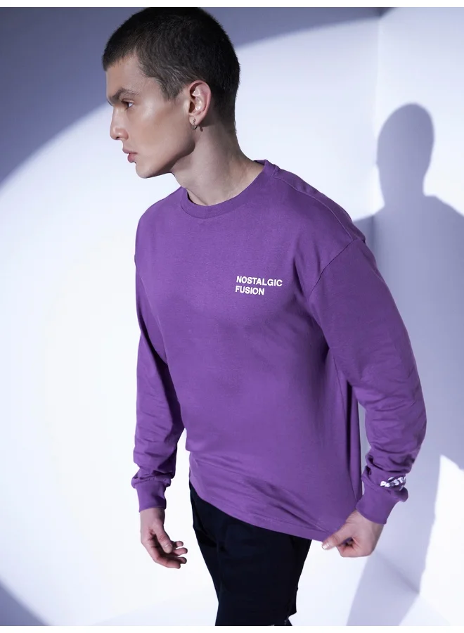 Hubberholme Men Purple T-Shirts - Stylish and Comfortable for Everyday Wear