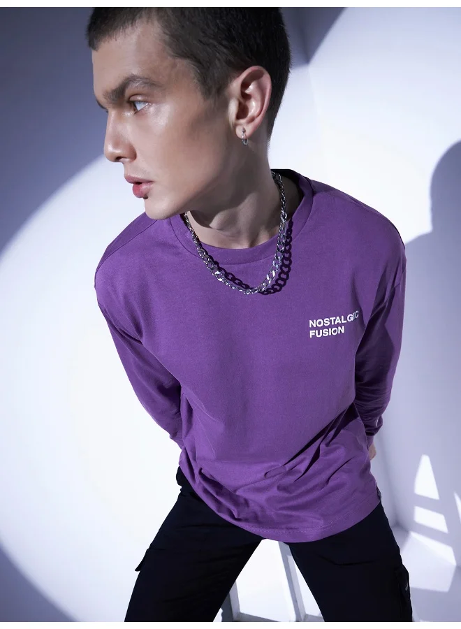 Hubberholme Men Purple T-Shirts - Stylish and Comfortable for Everyday Wear