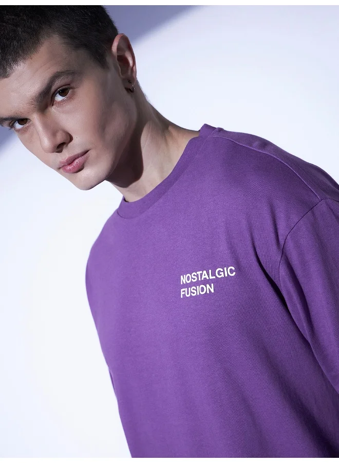 Hubberholme Men Purple T-Shirts - Stylish and Comfortable for Everyday Wear