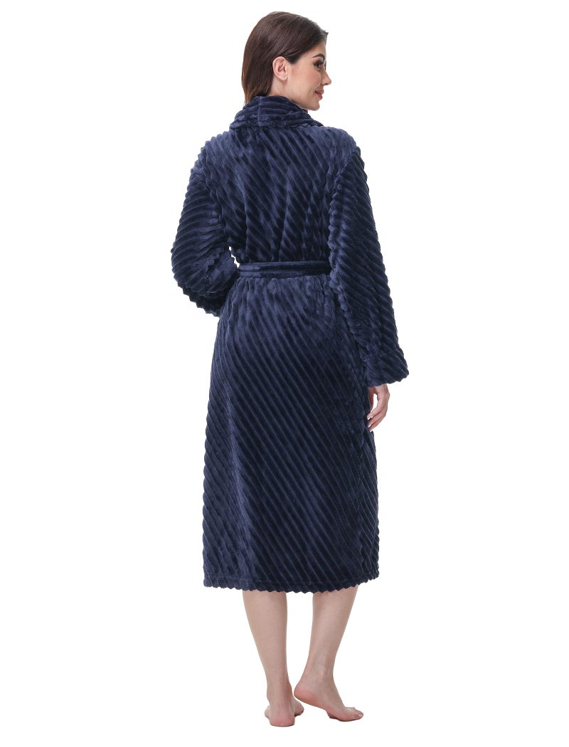 Yurhap Premium Robes for Women - Super Soft Cozy Fleece Womens Robe Plush Long Bathrobe - Image 2