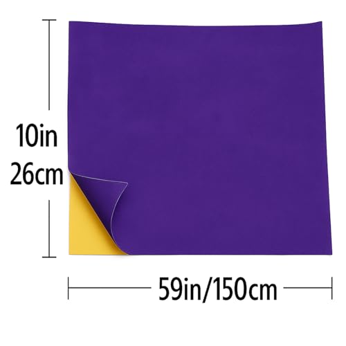 TNDCKP Self-Adhesive Suede Decorative Film for Car - Headliner/Dash/Door/Trunk | Stretchable & Scratchproof Ultra-Fiber Leather | DIY Peel & Stick (Purple, 10"x59") - Image 2