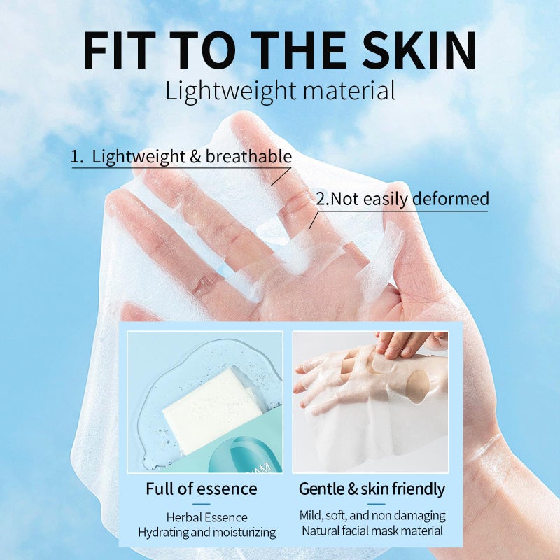 GUOYAOLIFU Face Masks Skincare Set for Girl,Moisturizing Collagen Facial Masks for Women Home Spa,Hyaluronic Acid Face Mask for All Skin Types,Day Night Facial Mask Hydrating,Deep Cleaning,Oil Contral(12Pack) - Image 5