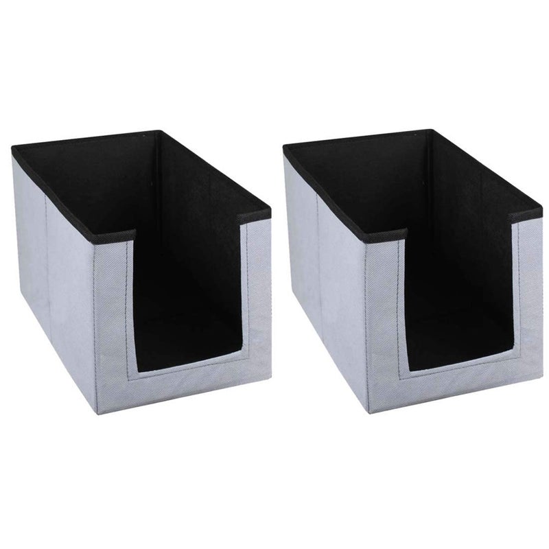 Nest Bedding Nest Bedding Non Woven Shirt StackerShirt Organizer Wardrobe Organizer Grey and Black Pack of 2 - Image 1