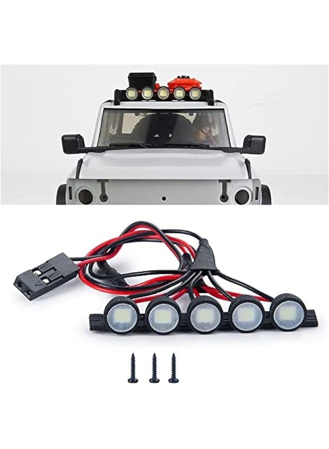 Loquat 1/24th RC Car Headlights LED Round Roof Rack Lights Lamp White Upgrades for Axial SCX24 AXI00006 Bronco RC Crawler Truck Car Accessories Parts - Image 1