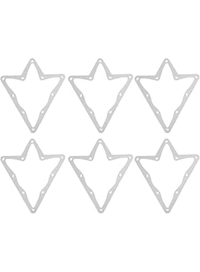 10 Ball Pool Rack Paper Sheets 6Pcs White Billiard Table Accessory Tool - Image 1