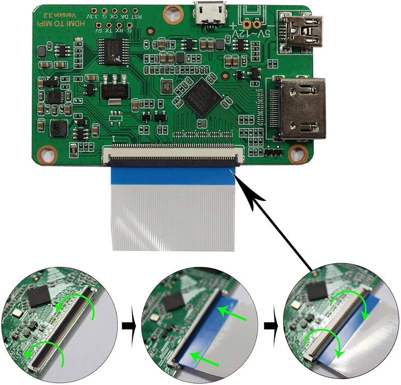 VSDISPLAY 5.5 Inch 1440x2560 LCD Screen 2K LS055R1SX04 with MIPI LCD Controller Board VS-CXMIPI-V1,Fit for AR/VR/HMD/3D Printing 5.5'' Replacement Display Panel - Image 4