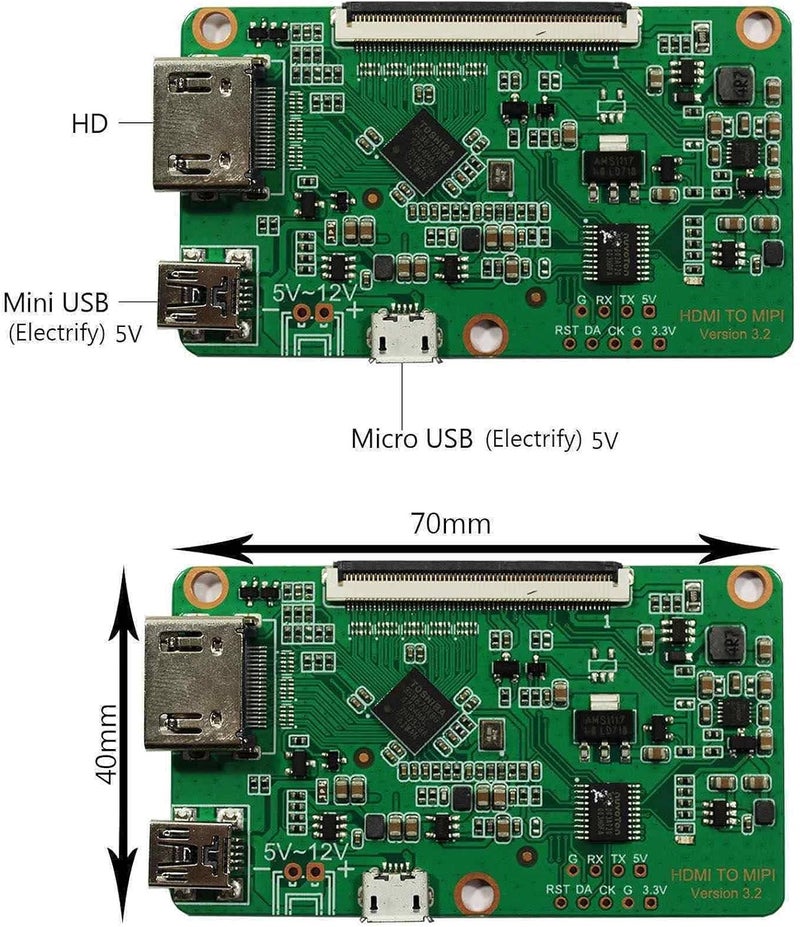 VSDISPLAY 5.5 Inch 1440x2560 LCD Screen 2K LS055R1SX04 with MIPI LCD Controller Board VS-CXMIPI-V1,Fit for AR/VR/HMD/3D Printing 5.5'' Replacement Display Panel - Image 2