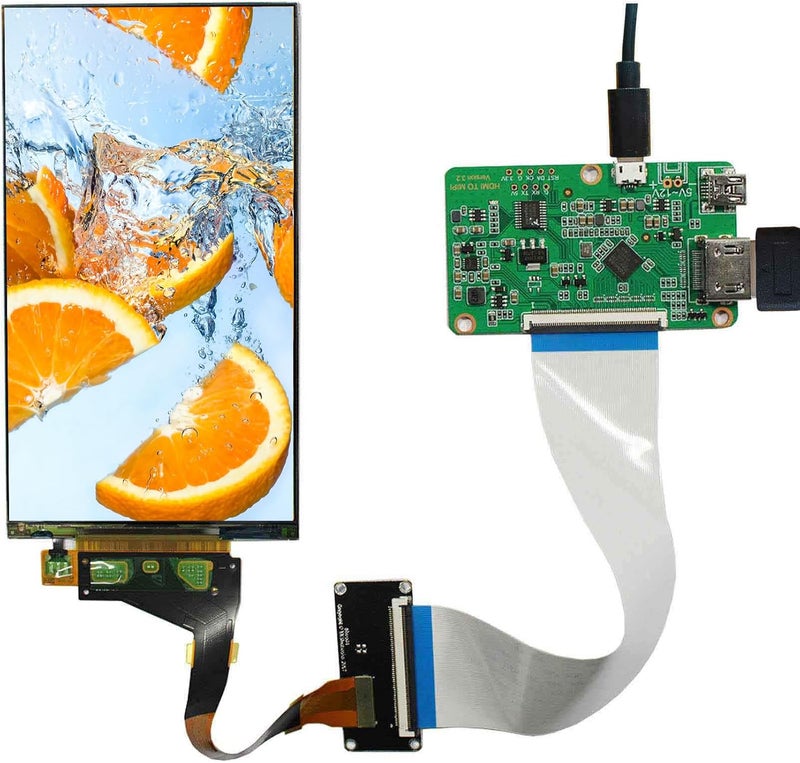 VSDISPLAY 5.5 Inch 1440x2560 LCD Screen 2K LS055R1SX04 with MIPI LCD Controller Board VS-CXMIPI-V1,Fit for AR/VR/HMD/3D Printing 5.5'' Replacement Display Panel - Image 1