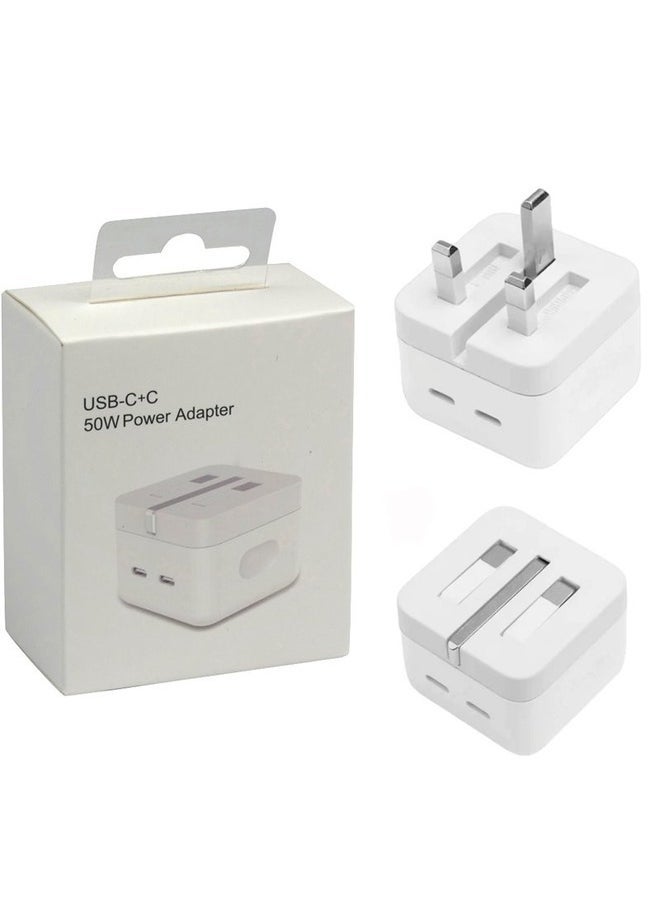 Gravity High-Power 50W Dual USB-C Charger – Fast Charging Adapter for Quick Power Delivery - Image 2