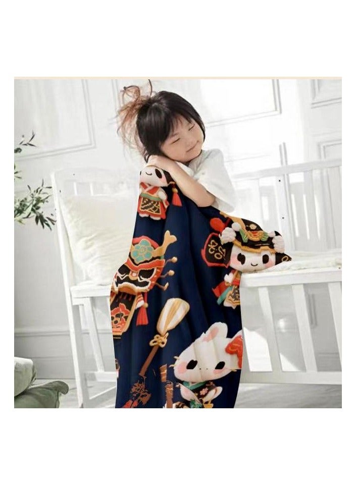 general Flannel thin blanket (warm and comfortable, suitable for sleep, gaming, dust removal and sandproof) 150cm*200cm - 419 - Image 3