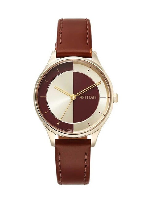 Yin & Yang Red Dial Analog Leather Strap Watch For Women 2649Wl05