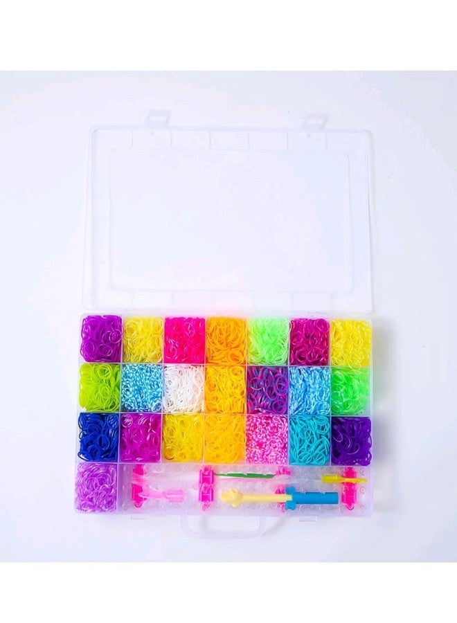 Prescent Multicolor Loom Rubber Band Kit with 4200 Loom Band in Mix Colors with Case for DIY, Craft, Jewellery Making and Much More - Image 2