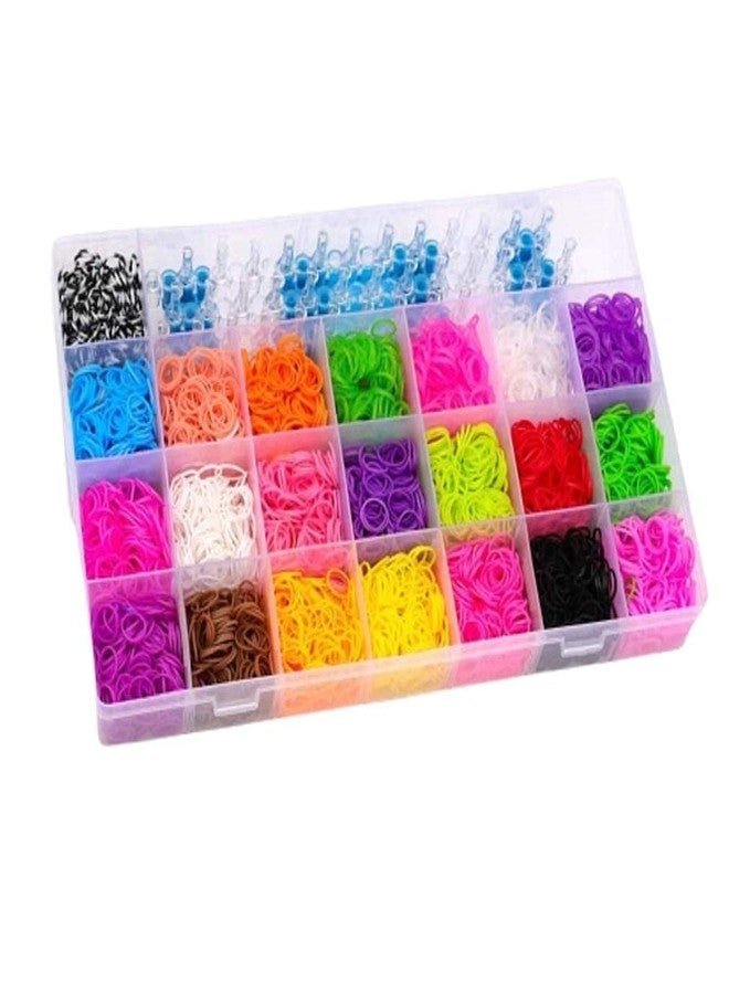 Prescent Multicolor Loom Rubber Band Kit with 4200 Loom Band in Mix Colors with Case for DIY, Craft, Jewellery Making and Much More - Image 1