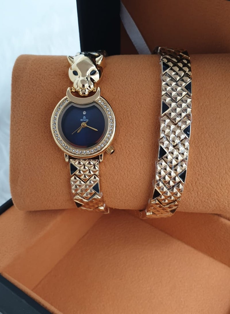 بينون ساعة نسائية من بينون بتصميم بلvاري تصميم ثعبان لف