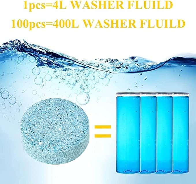 Aksmit Car Windshield Washer Solid Tablets, Radiant Concentrated Automotive Glass Wiper Cleaning Tablets Glass Wash Cleaning Tablets (Pack of 10) - Image 4