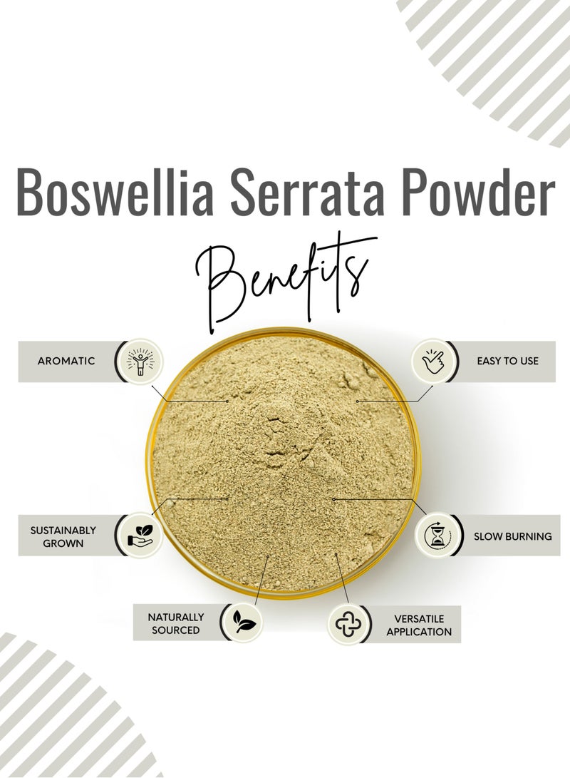 Awafi Mill Awafi Mill Frankincense Resin Tears Powder Incense - Indian Boswellia Serrata Powder - Incense Ingredient | Pure Resin Powder (Bottle of 100 gram / 3.5 Oz)  - Image 2