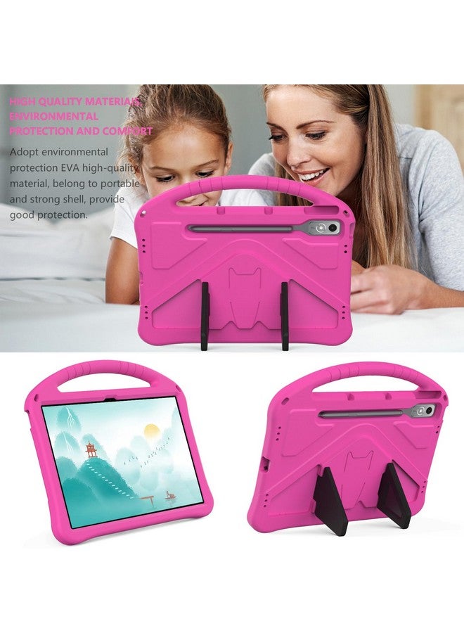 YRH for Lenovo Tab P12 Case 12.7 inch 2023, Kids EVA Stand Handle Protective Cover for Lenovo P12 Tablet Case, Rosered - Image 3