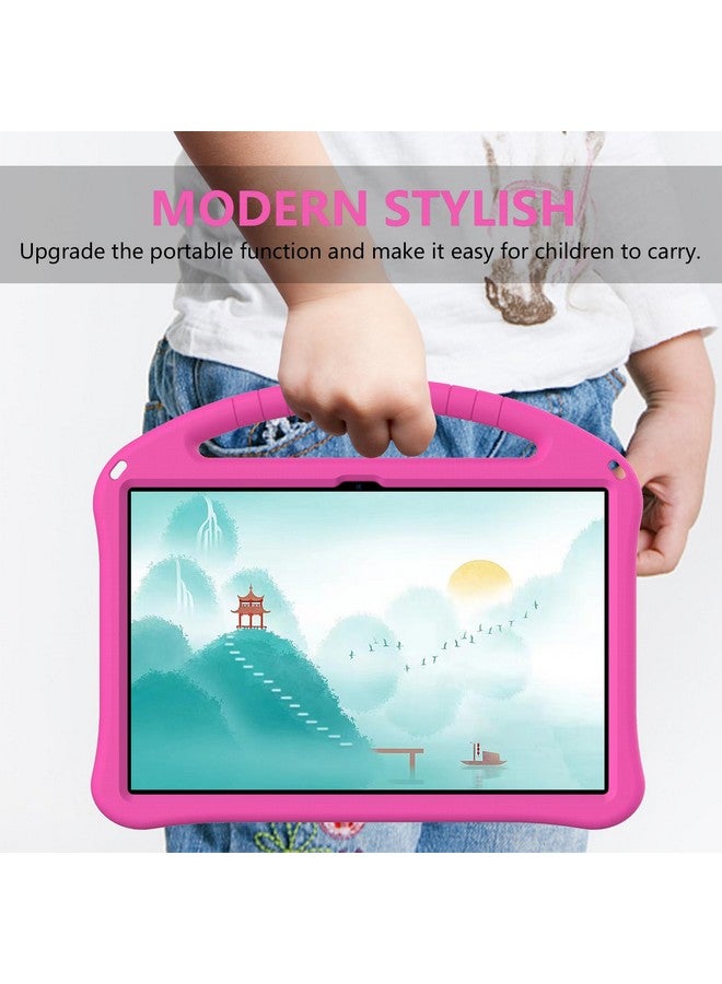 YRH for Lenovo Tab P12 Case 12.7 inch 2023, Kids EVA Stand Handle Protective Cover for Lenovo P12 Tablet Case, Rosered - Image 4