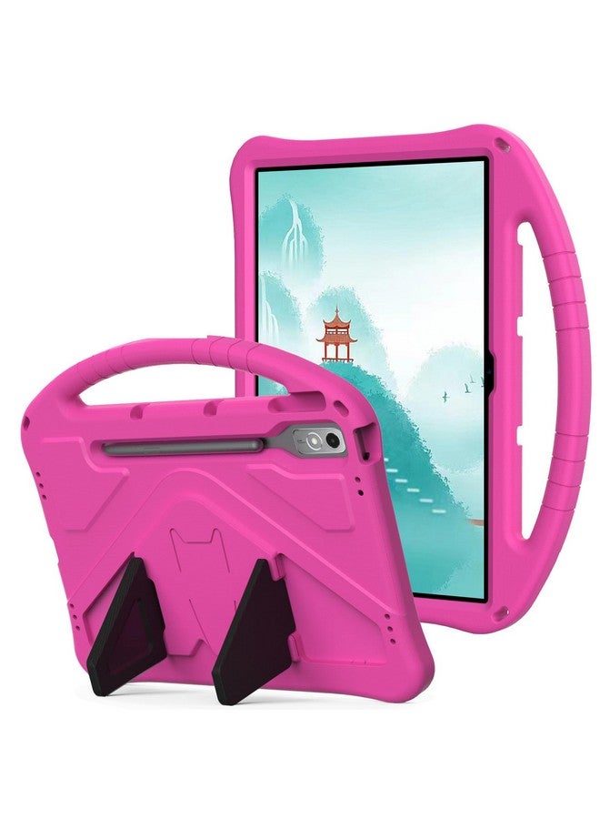 YRH for Lenovo Tab P12 Case 12.7 inch 2023, Kids EVA Stand Handle Protective Cover for Lenovo P12 Tablet Case, Rosered - Image 1