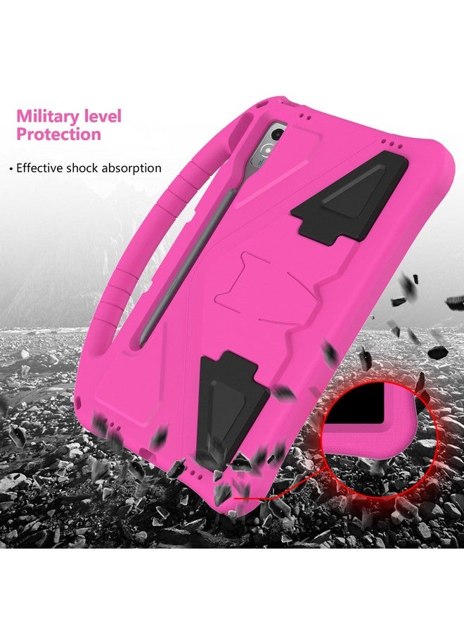 YRH for Lenovo Tab P12 Case 12.7 inch 2023, Kids EVA Stand Handle Protective Cover for Lenovo P12 Tablet Case, Rosered - Image 5