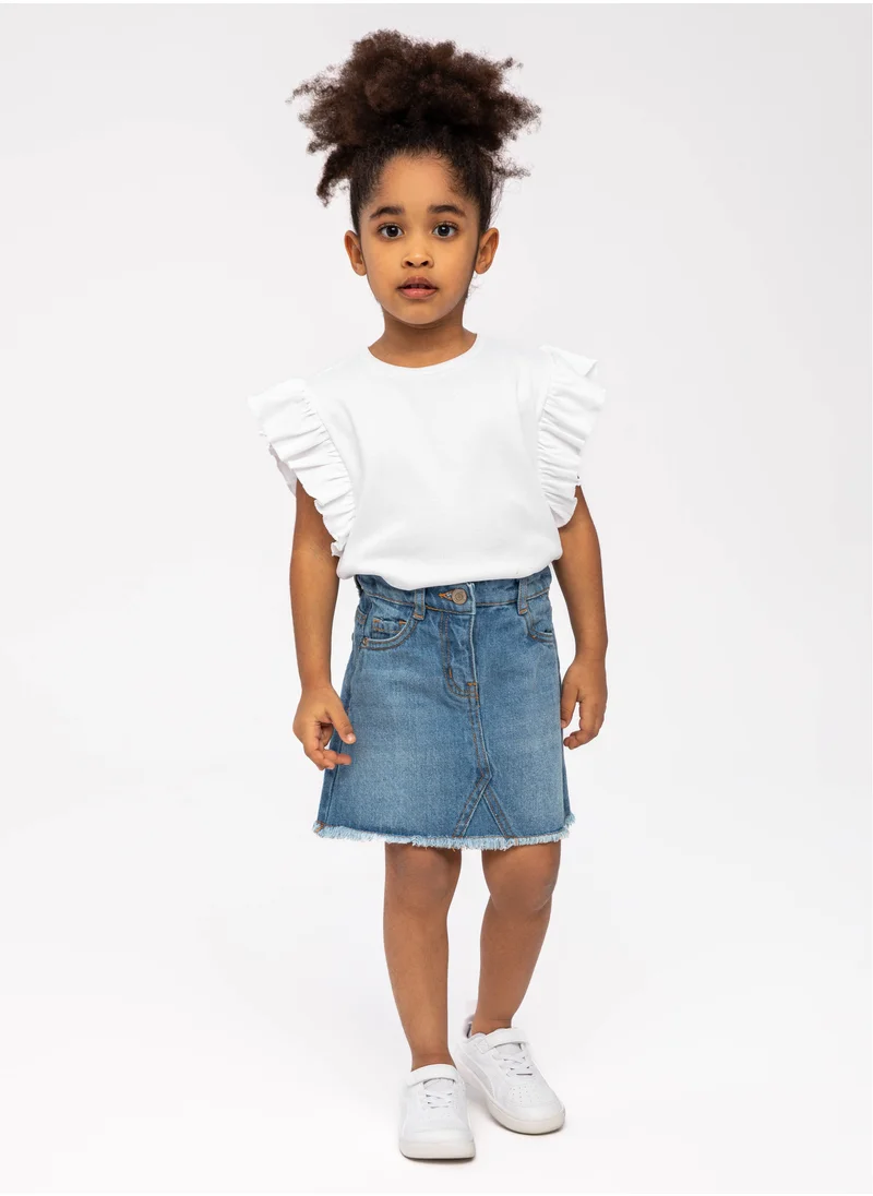 MINOTI Kids Girls Rib T Shirt