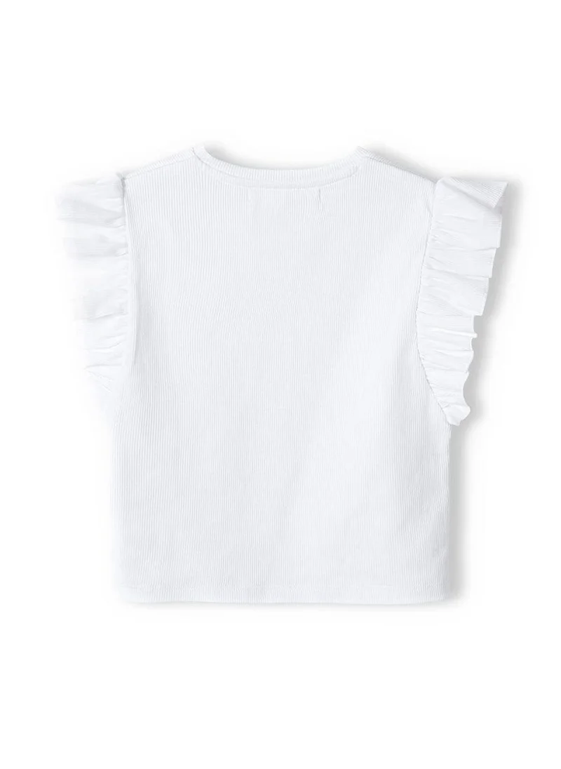 MINOTI Girls Sleeveless Top with Ruffle Shoulders