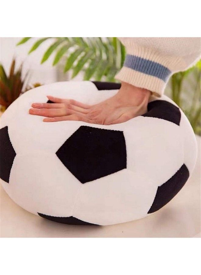 AOQI Fluffy Stuffed Toy Soccer Ball Plush Pillow Soft Durable Stuff Soccerball Gift For Kids Boy Baby (Black White 7.8Inch/20Cm)  - Image 4