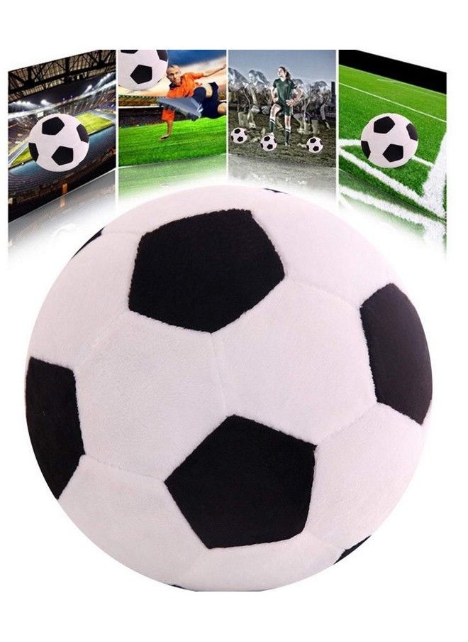 AOQI Fluffy Stuffed Toy Soccer Ball Plush Pillow Soft Durable Stuff Soccerball Gift For Kids Boy Baby (Black White 7.8Inch/20Cm)  - Image 3