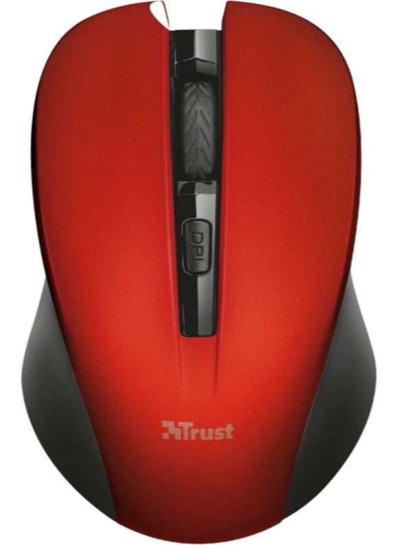 Trust - 21871 Mydo Silent Optical Wireless Mouse - Red - Image 1