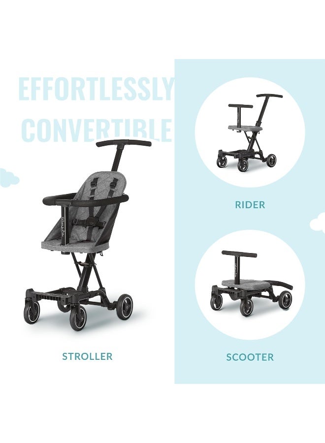 Dream on Me, Coast Stroller Rider, Lightweight, One Hand Easy Fold, Travel Ready, Sturdy, Adjustable Handles, Soft-Ride Wheels, To Push, Gray - Image 5