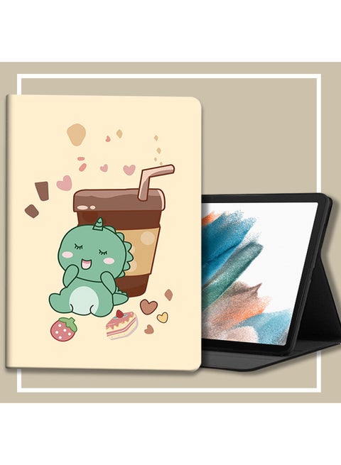 Applicable To Samsung Tab A8 10.5-inch/A7 Lite T220/A7 T500 X200 Tablet Protective Case/Shell-Color:8 Foodie Dinosaur-Applicable Model:tab A8 10.5