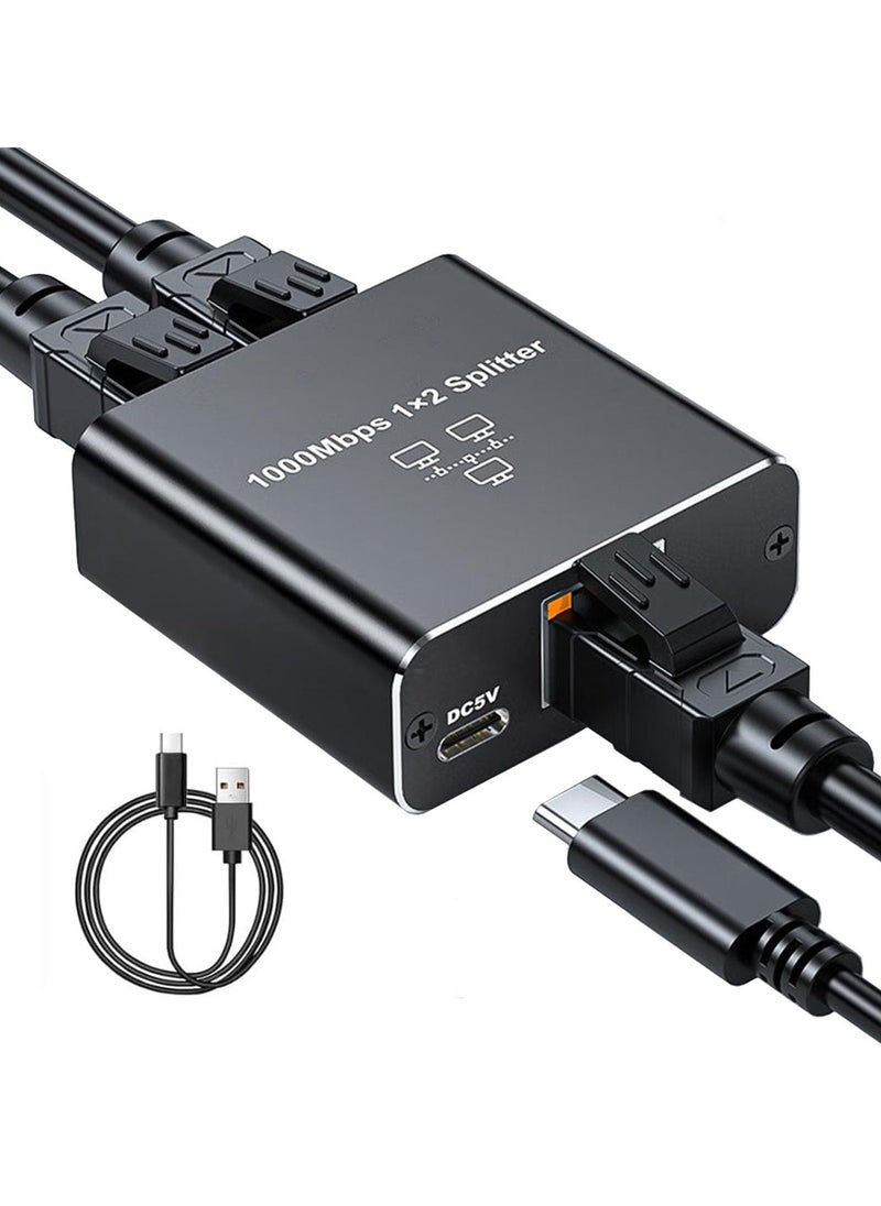 Generic - RJ45 Network Splitter Adapter, Ethernet Cable Splitter, 1 to 3 Internet Splitter 1000Mbps High Speed LAN Network Splitter, 3 Devices Simultaneous Networking, for Cat5/5e/6/7/8 - Image 1