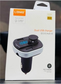 إل دينو مشغل mp3 للسيارة يدعم البلوتوث وراديو FM ومكبر صوت ويعمل شاحن USB 