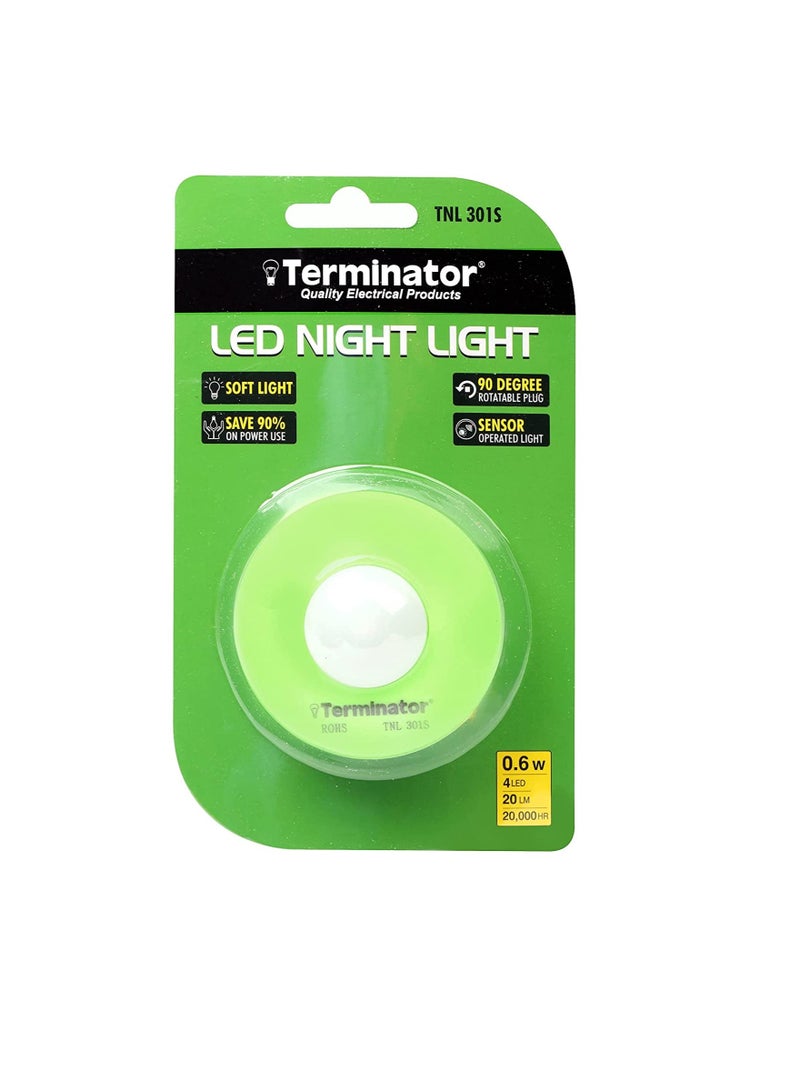 ترمينيتور مستشعر إضاءة ليلية LED من Terminator يعمل 13A 110-220V ضوء ناعم لغرفة النوم والمطبخ والممر والسلالم TNL301S أخضر - Image 1