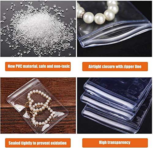 GSXRB Small PVC Jewelry Bags - Pouch Packaging for Rings & Earrings (100PCS, 2.36 * 3.15IN) - Image 4