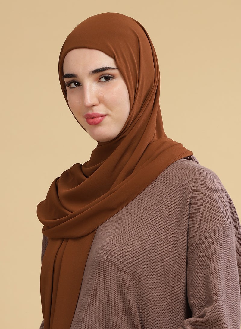 Moja Premium Georgette Hijab - Cappuccino - Image 3