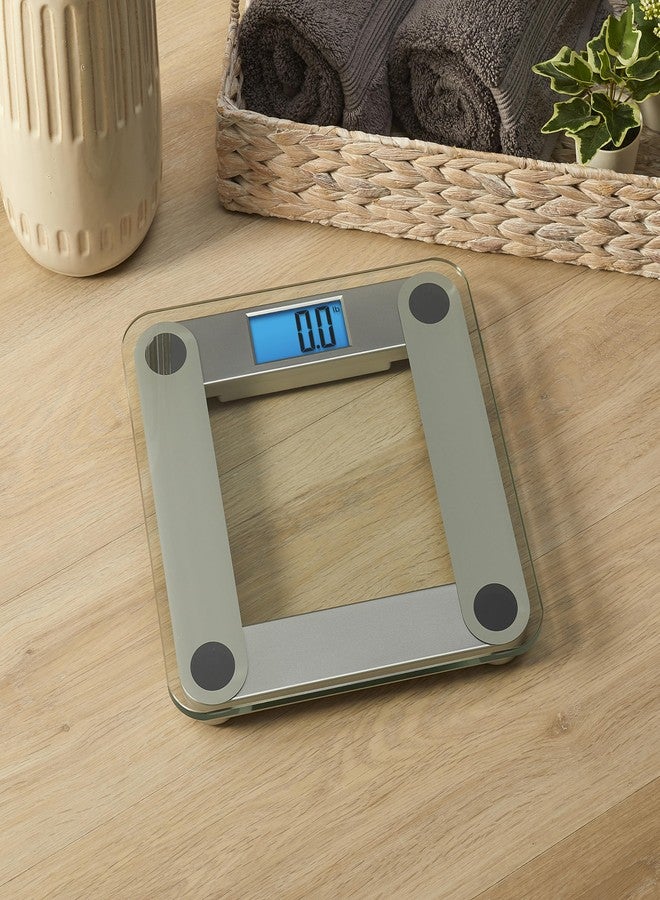 EatSmart Eat Smart Digital Bathroom Scale with Extra Large Easy to Read Lighted Display, Weight Tracking, Includes Body Tape, Grey and Clear - Image 5