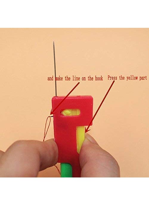Piqray Automatic Plastic Needle Threader Thread Guide Needle Device 1 Multicolor