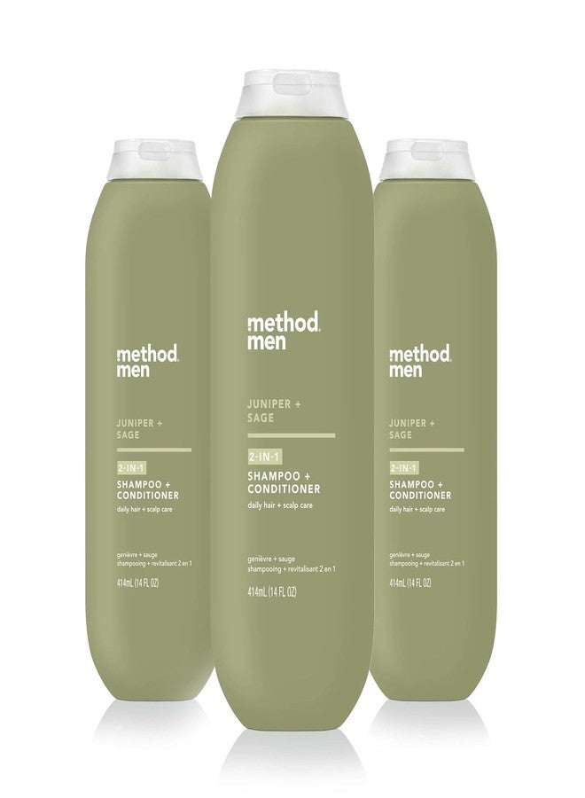 Method Men 2-in-1 Shampoo + Conditioner, Juniper + Sage, 14 Ounces (Pack of 3) - Image 1