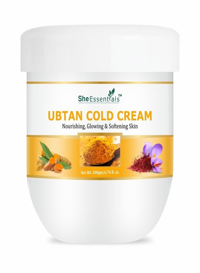 She Essentials Ubtan Nourishing Cold Cream for Winter with Turmeric & Saffron for Radiant Skin | Reduces Dark Spots & Dry Skin | Deep Hydrating & Moisturizing Face Gel for All Skin Types - 200gm