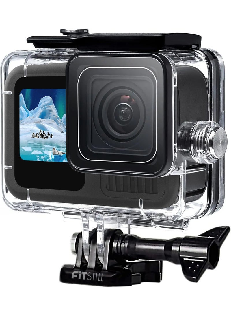 Soofam Underwater Waterproof Diving Housing for Go Pro Hero 13/12/11/10/9 Black,60M/196FT Protective Underwater Diving Housing Shell Accessories (Hero 13/12/11/10/9 Black) - Image 1