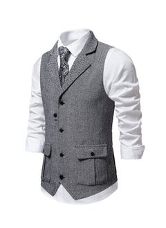 KUYING New Retro Lapel Suit Vest  - Image 1