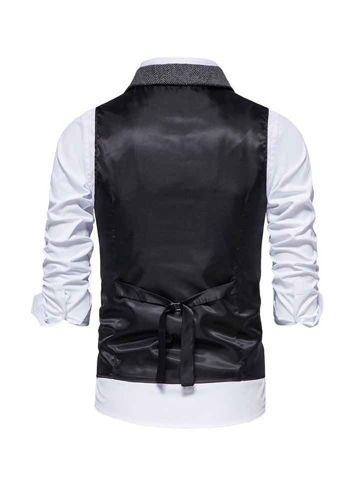 KUYING New Retro Lapel Suit Vest  - Image 2