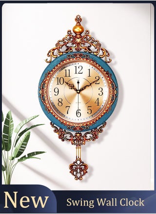 Vintage-style Swaying Wall Clock with European Retro Patterns - Timepiece for Classical Decor - pzsku/ZFC3C9A2EFB73D003E8F5Z/45/1751948980/10e62c10-7690-4e0d-90c1-2ada933e1fa1